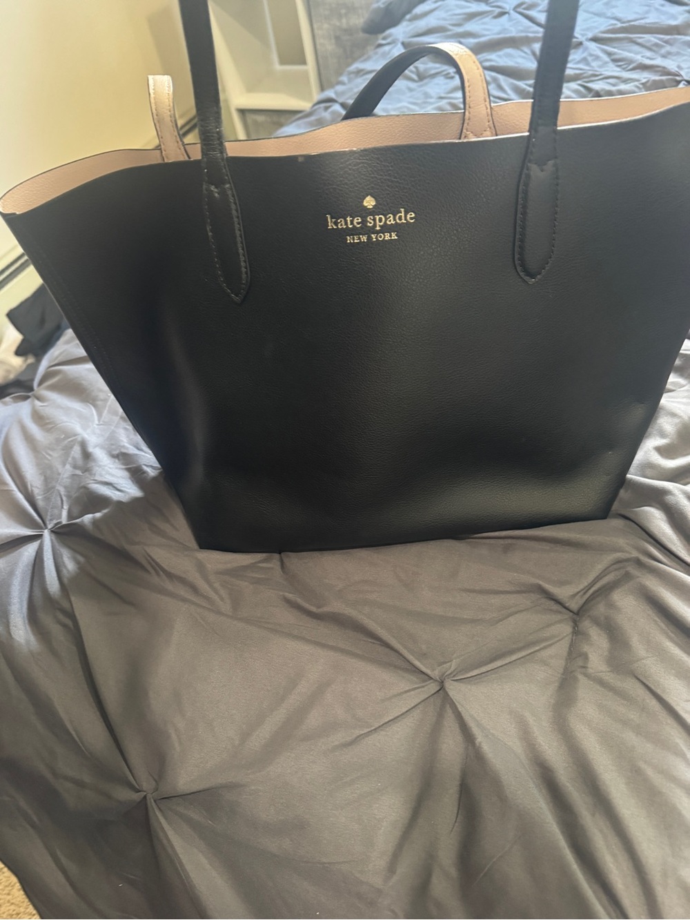 kate spade Black Tote with Tan Interior